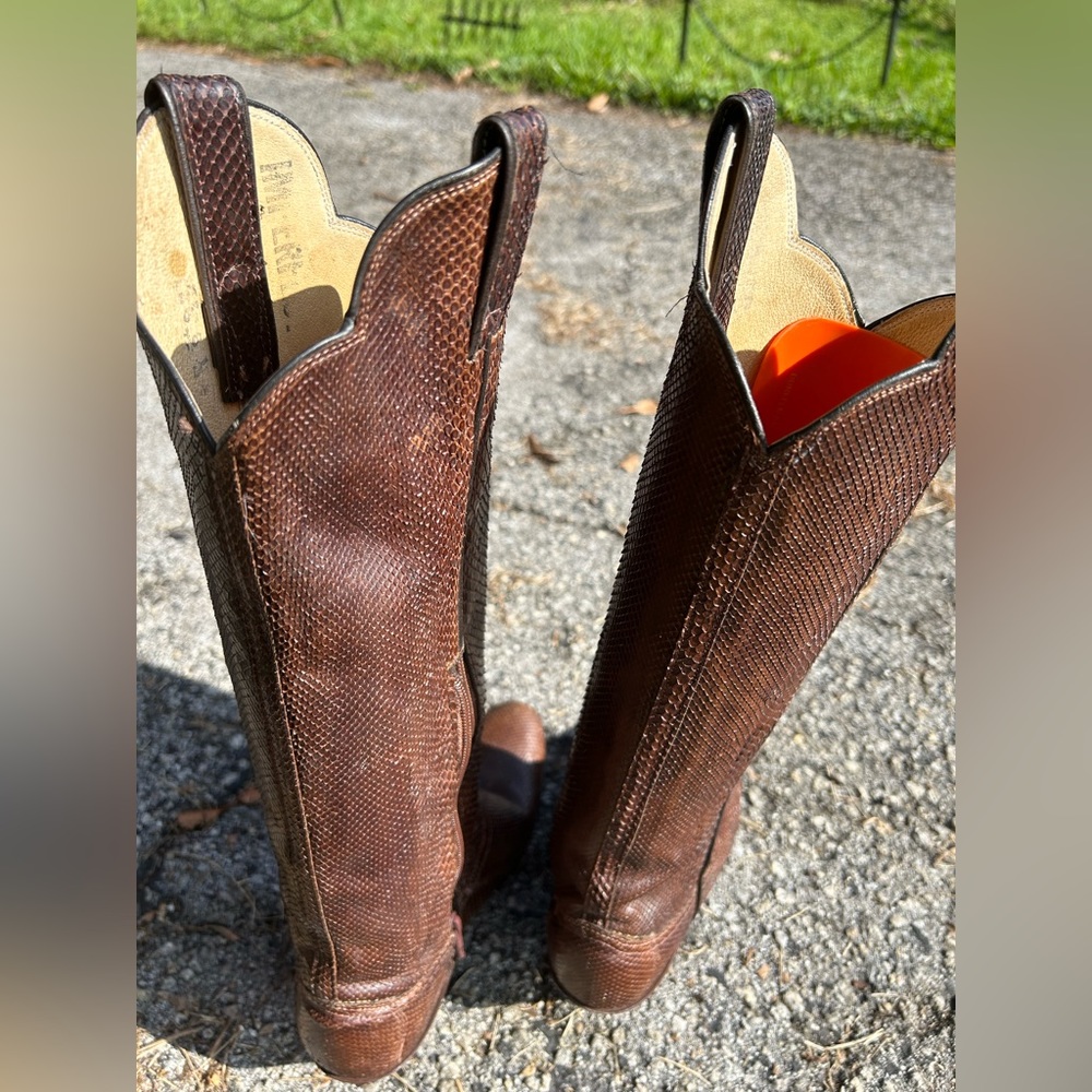 Justin western cowgirl boots 5.5 good used condition leather - Picture 11 of 14